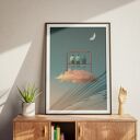 Plakat Trzepak - kolaż minimalistyczny 50x70 cm