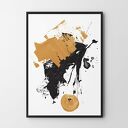 Plakat dla kobiety Mazy brudne złoto - format 50x70 cm