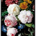 Plakat w czarnej ramie Kwiaty Vintage - format 40x50 cm