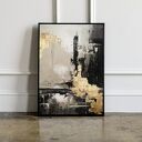 Plakat Abstrakcja ze złotem - format 50x70 cm