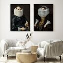 Zestaw 2 plakatów sztuka koronki 50x70 cm B2