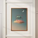 Plakat Trzepak - kolaż minimalistyczny A2 42x59,4 cm