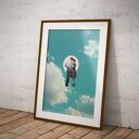 Plakat Zakochana para - kolaż minimalistyczny A3 29,7x42 cm