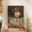 Plakat „W moim ogrodzie” A2 42x59,4 cm - roślinny kolaż