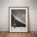 Plakat „Sam w domu” - Kolaż Fine Art A3