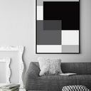 Plakat abstrakcja Gray vol. 2 50x70 cm (B2) - szarości Hogstudio