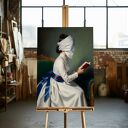 Plakat Zakazane treści - format 30x40 cm kobieta książka portret