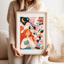 Plakat Marzycielka - format 30x40 cm - rysunek ilustracja