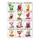 Świąteczny plakat z drinkami 30x40 cm do kuchni i jadalni