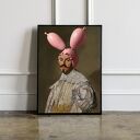 Plakat Pink Bunny - format A4 (21 x 29,7 cm)
