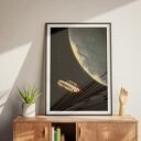 Plakat Moon Ride - Kolaż Fine Art A3