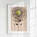 Zestaw 3 plakatów 50x70 cm - neutralna abstrakcja mid century modern