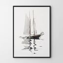 Samotny rejs - plakat statek 50x70 cm