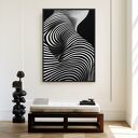 Plakat zebra czarno-biały 50x70 cm do salonu i na prezent 