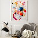 Plakat abstrakcja kosmicznie kolorowa 50x70 cm - modny prezent do wnętrz