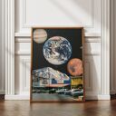 Plakat Amerykański Sen A3 (29,7x42 cm) - kolaż USA i kosmos