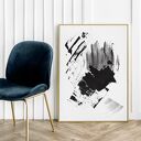 Plakat Biało-czarna abstrakcja - format 50x70 cm