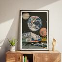 Plakat Amerykański Sen A3 (29,7x42 cm) - kolaż USA i kosmos