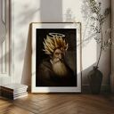 Oryginalny plakat Dragon Ball History 30x40 cm w brązowej tonacji