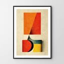 Geometryczna abstrakcja - plakat 30x40 cm