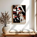 Modny plakat Abstrakcja z profilu 50x70 cm - elegancki akcent do Twojego salonu