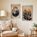 Zestaw plakatów Pejzaż i Kwiaty 40x50 cm (set225) - 2 szt.