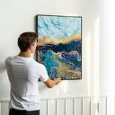 Obramowany plakat 'Marmur' w czarnej ramie - format 61x91 cm