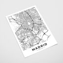 Plakat mapa Madryt 30x40 cm
