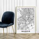 Plakat mapa Madryt 50x70 cm B2 do biura