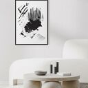 Plakat Biało-czarna abstrakcja - format 50x70 cm