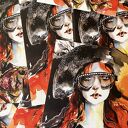 Muse 1: pocztówkowy plakat z ilustracją modową (105 x 148 mm)