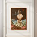 Plakat „W moim ogrodzie” 70x100 cm - surrealistyczny kolaż roślin