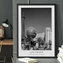 Plakat czarno biały - LAS VEGAS 40x50 cm (8 - 2 0012)