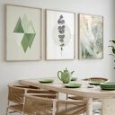 Zielona galeria ścienna 3 cz. 30x40 cm (GC - 20 413) (GC - 21 688) (GC - 20 419)