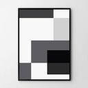 Plakat obraz abstrakcja gray 50x70 cm B2