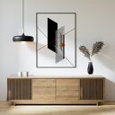 Plakat geometryczny biało-szary 30x40 cm do biura - elegancka dekoracja