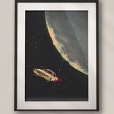 Plakat Moon Ride - Kolaż Fine Art - A3