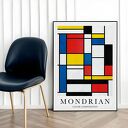 Plakat Mondrian geometria 61x91 cm - kolorowy akcent do wnętrza