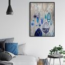 Plakat 30x40 cm - błekitna łąka (kwiaty w odcieniach niebieskiego)