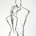 Czarno-biała grafika 50x70 cm - ręcznie malowana abstrakcja w minimalizmie