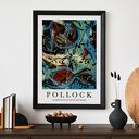 Plakat Pollock z efektem pouring 40x50 cm