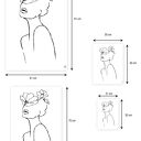 Plakat 50x70 cm - kobieta line art GC -20 -355