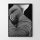 Plakat zebra czarno-biały - format 40x50 cm