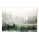 Plakat 91x61 cm - abstrakcyjny las we mgle (RaspberryEM)