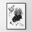 Plakat Biało-czarna abstrakcja - format 50x70 cm