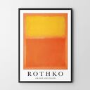 Nowoczesny plakat Mark Rothko: żółty i pomarańczowy 30x40 cm