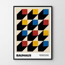 Plakat Bauhaus v2 50x70 cm - kolorowy, nowoczesny do salonu