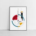 Plakat Mondrian 2 - geometryczne koło 50x70 cm