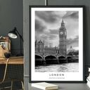 Zestaw 2 plakatów 40x50 cm Londyn - czarno-białe mapy miasta