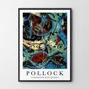 Plakat Pollock z efektem pouring 40x50 cm